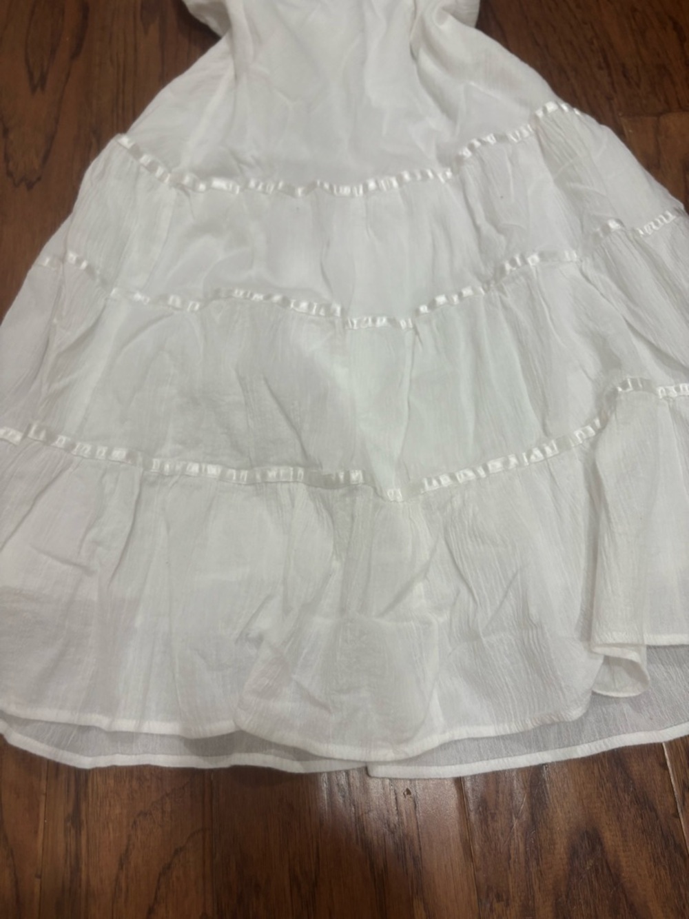 Y2K B Darlin White Crochet Halter Mini Dress Fairycore Ren Fair Boho - Picture 6 of 13
